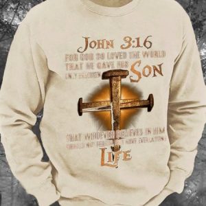 Belief Letter Printing Faith Men's Casual Sweatshirt, Hoodies&Sweatshirts, Lilicloth.com