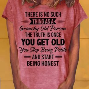 Women's There Is No Such Thing Letters Crew Neck Casual T-Shirt, T-shirts, Lilicloth.com