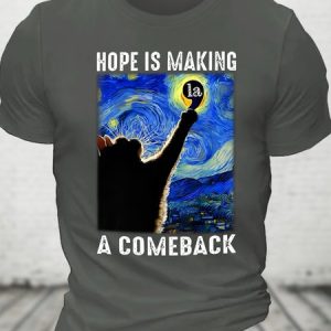 Hope Is Making A Comeback Funny Comma La Kamala Cat Lover Cotton T-shirt, T-shirts, Lilicloth.com