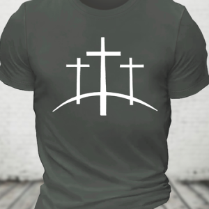 Jesus Faith Cross Cotton T-Shirt, T-shirts, Lilicloth.com