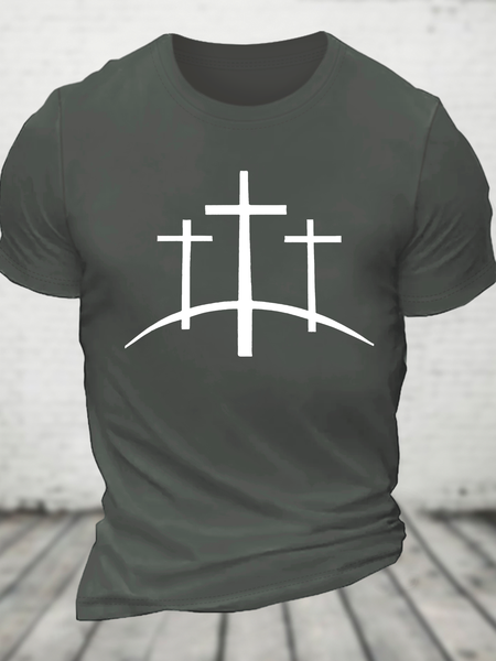 Jesus Faith Cross Cotton T-Shirt, T-shirts, Lilicloth.com