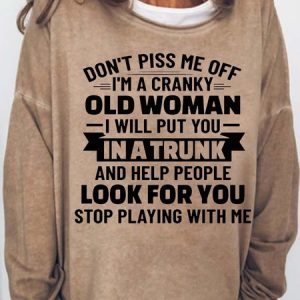 Women's Funny Letter Dont Piss Me Off Casual Sweatshirt, Hoodies&Sweatshirts, Lilicloth.com