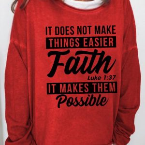 Fith It Makes Them Possible Letter Casual Sweatshirts, Hoodies&Sweatshirts, Lilicloth.com