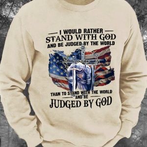 Grandpa - I Would Rather Stand With God Men's Casual Sweatshirt, Hoodies&Sweatshirts, Lilicloth.com
