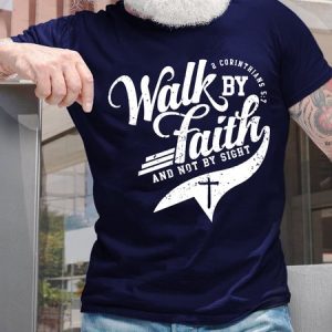 Walk By Faith And Not By Sight Men's T-Shirt, T-shirts, Lilicloth.com