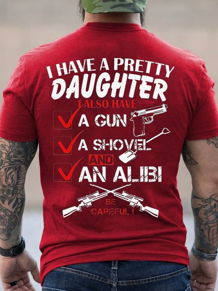 I Have A Pretty Daughter Men's T-shirt, T-shirts, Lilicloth.com
