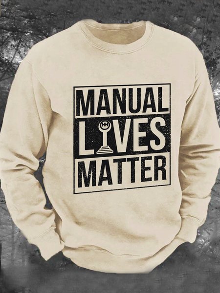 Manual Lives Matter - Manual Gear Shifting Men's Casual Sweatshirt, Hoodies&Sweatshirts, Lilicloth.com
