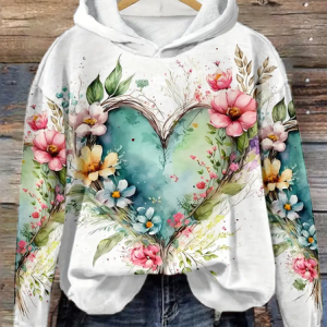 Casual Hoodie Floral Hoodie Printing, Hoodies & Sweatshirts, color:White|size:XXL, catalog Noracora shop