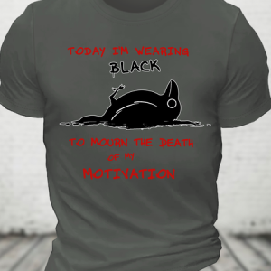 Today I'm Wearing Black Cotton T-Shirt, T-shirts, Lilicloth.com