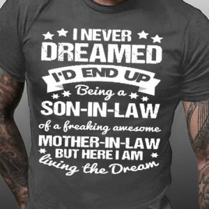 Son in Law Proud Awesome Mother in Law Men's Short Sleeve T-Shirt, T-shirts, Lilicloth.com