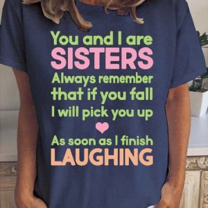 You And I Are Sisters Women's Short Sleeve T-Shirt, T-shirts, Lilicloth.com