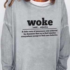 Woke Definition Crew Neck Sweatshirts, Hoodies&Sweatshirts, Lilicloth.com