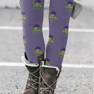 Vintage Plaid Long Leggings, Leggings, color:Purple|size:5XL, catalog Noracora shop