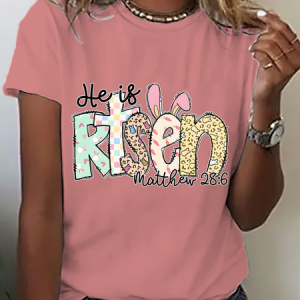 He Is Risen Matthew 28 6 Risen Retro Easter Cotton T-Shirt, T-shirts, Lilicloth.com