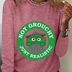I'm Not Grouchy Casual Long Sleeve Shirt, Long sleeves, Lilicloth.com