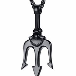 Aquaman Trigeminal Alloy Necklace, men-acc, color:Black|size:One-size, catalog Noracora shop