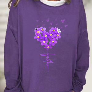 Alzheimer's Awareness Faith Casual Sweatshirt, Hoodies&Sweatshirts, Lilicloth.com
