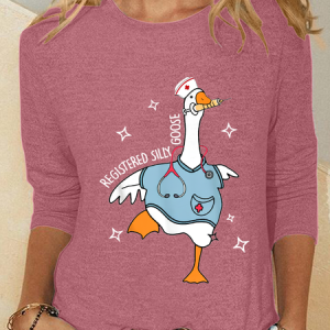 Nurse Silly Goose Casual Long Sleeve Shirt, Long sleeves, Lilicloth.com