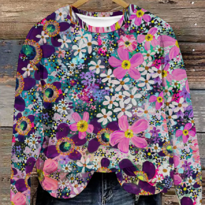 Sea Of Flowers Sweatshirt, Hoodies&Sweatshirts, Lilicloth.com