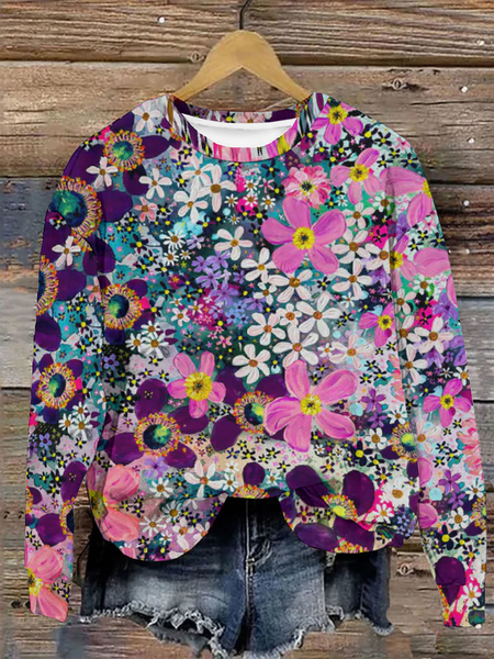 Sea Of Flowers Sweatshirt, Hoodies&Sweatshirts, Lilicloth.com