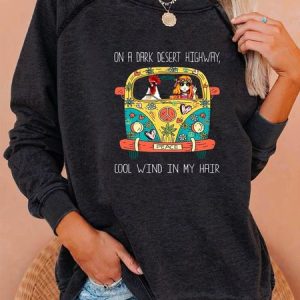 Cool Wind In My Hair Round Neck Sweatershirt, Hoodies&Sweatshirts, Lilicloth.com