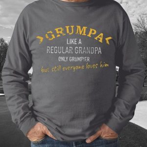 Men's Grumpa Like Regular Grandpa Print Crew Neck Casual Text Letters Sweatshirt, Hoodies&Sweatshirts, Lilicloth.com