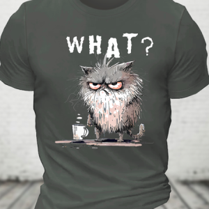 Bad Temper Feline Wi Cotton T-Shirt, T-shirts, Lilicloth.com