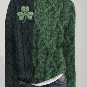 Wool/Knitting Crew Neck Casual Sweater, Sweaters, Lilicloth.com