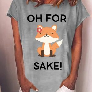 Lilicloth X Y For Fuck's Sake Women's Oh For Fox Sake T-Shirt, T-shirts, Lilicloth.com