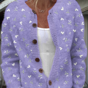 Plant flower button sweater cardigan, Cardigans, Lilicloth.com
