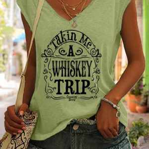 Takin Me A Whiskey Trip Women's Tank, Tank Tops, Lilicloth.com