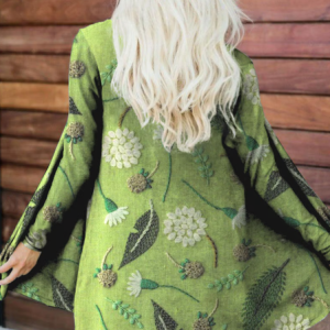 Women's 3d Floral Embroidery Pattern Art Print Cardigan, Cardigans, Lilicloth.com