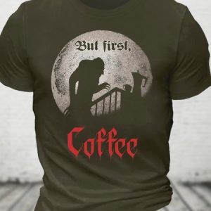 But First, Coffee Cotton T-shirt, T-shirts, Lilicloth.com