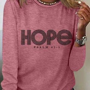 Hope Bible Verse Psalm 42 5 Jesus Casual Long Sleeve Shirt, Long sleeves, Lilicloth.com