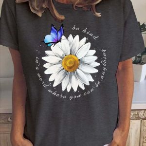 Daisy Be Kind Women's Short sleeve tops, T-shirts, Lilicloth.com
