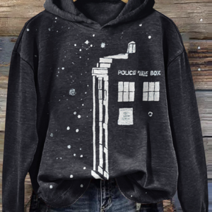 Tv Show Police Box Art Print Casual Hoodie, Hoodies&Sweatshirts, Lilicloth.com
