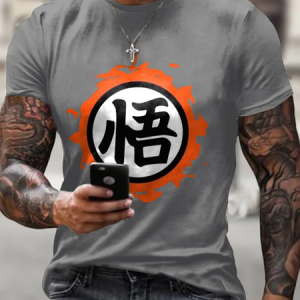 Men's Dragonball Short Sleeve Casual T-Shirt Cotton Casual T-Shirt, T-shirts, Lilicloth.com