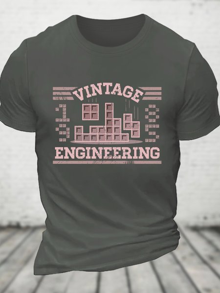 Vintage Engineering Cotton T-shirt, T-shirts, Lilicloth.com