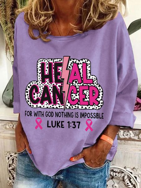 Heal Cancer Svg Png, Breast Cancer Warrior Christian Casual Sweatshirt, Hoodies&Sweatshirts, Lilicloth.com