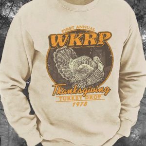 Wkrp Turkey Drop Men's Casual Sweatshirt, Hoodies&Sweatshirts, Lilicloth.com