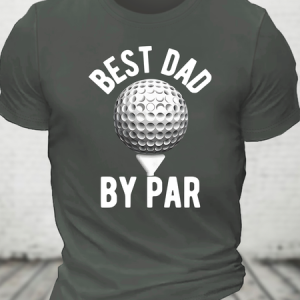Best Dad By Par Cotton T-Shirt, T-shirts, Lilicloth.com
