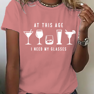 I Need My Glasses Cotton T-Shirt, T-shirts, Lilicloth.com