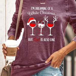 I'M Dreaming Of A White Christmas But Red Is Also Fine Sweatshirt, Hoodies&Sweatshirts, Lilicloth.com