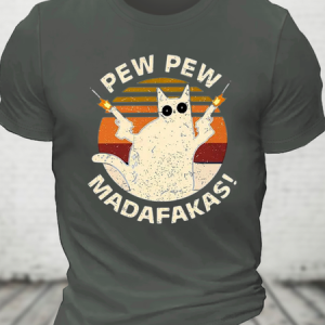 Pew Pew Cotton T-Shirt, T-shirts, Lilicloth.com
