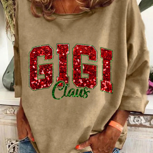 Gigi Claus Casual Sweatshirt, Hoodies&Sweatshirts, Lilicloth.com