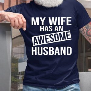 Men's My Wife Has An Awesome Husband Short Sleeve T-Shirt, T-shirts, Lilicloth.com