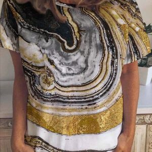 Stone Prose Art Print Women's Short Sleeve T-Shirt, T-shirts, Lilicloth.com