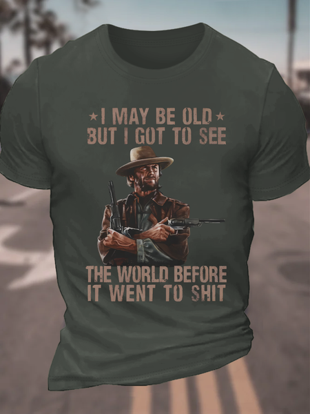 I May Be Old Cotton T-Shirt, Tops, Lilicloth.com