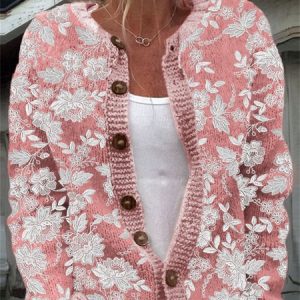 Vintage flower button knit cardigan, Cardigans, Lilicloth.com