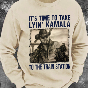 It's Time To Take Lyin' Kamala To The Train Station Men's Casual Sweatshirt, Hoodies&Sweatshirts, Lilicloth.com